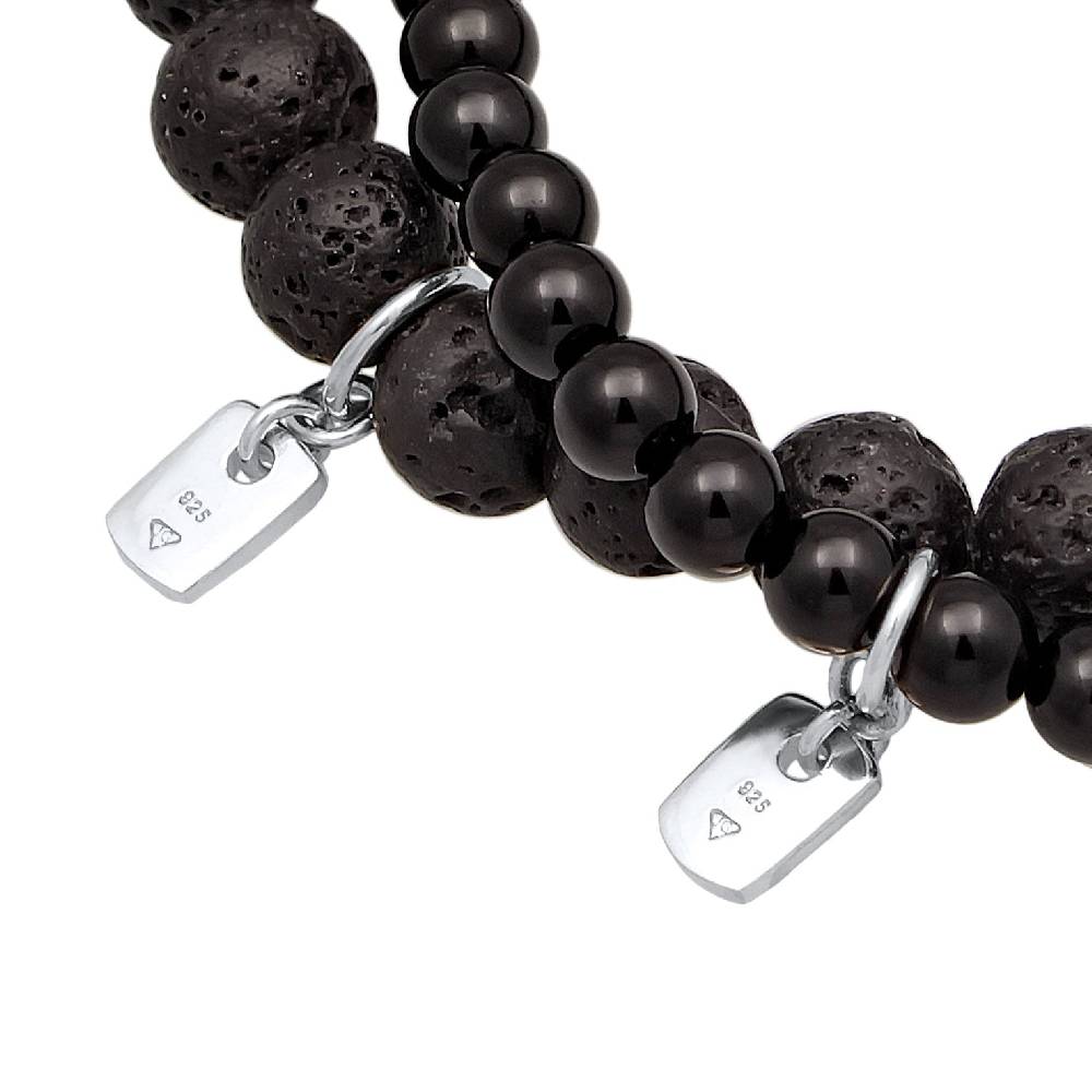 Kuzzoi Armbandset Perlen | Lava, Onyx (Schwarz) zollfrei