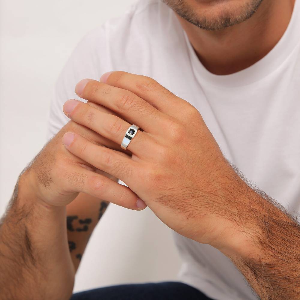 Kuzzoi Bandring Pyramide | Onyx (Schwarz) Outlet