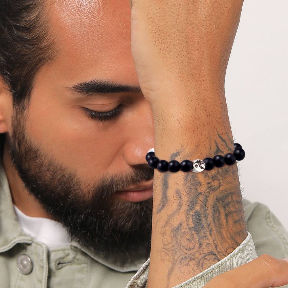 Kuzzoi Armband Yin Yang Beads | Onyx (Schwarz) Angebote
