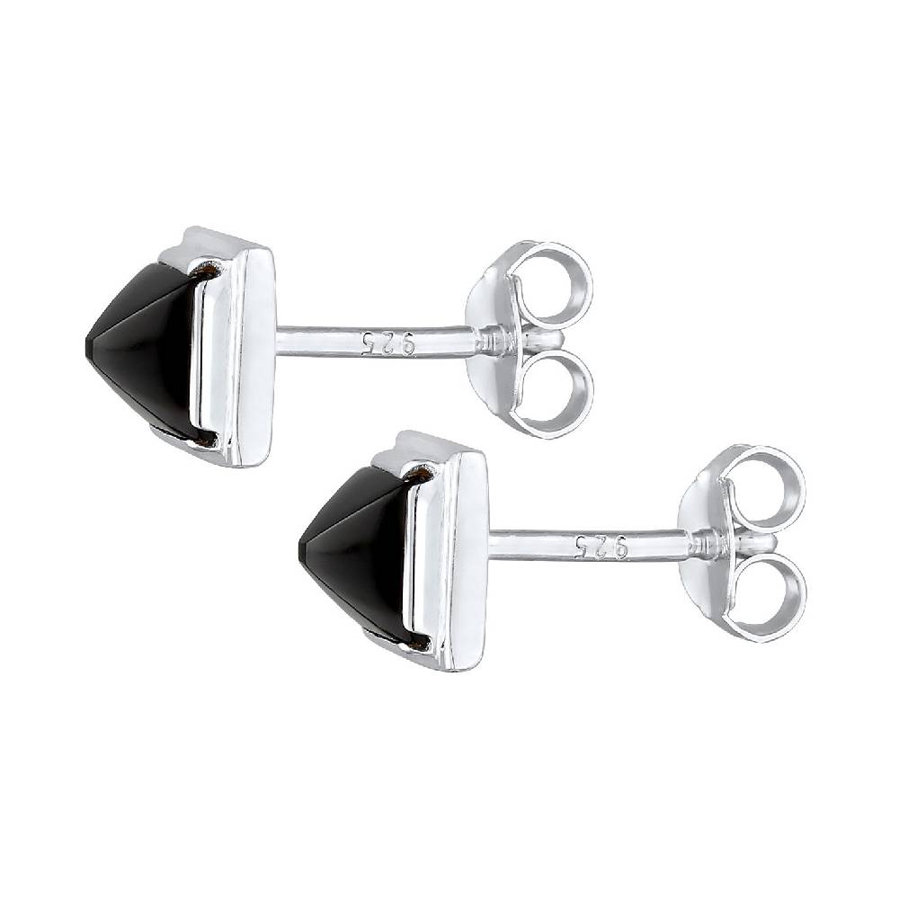Kuzzoi Ohrstecker Pyramide | Onyx (Schwarz) Schlussverkauf