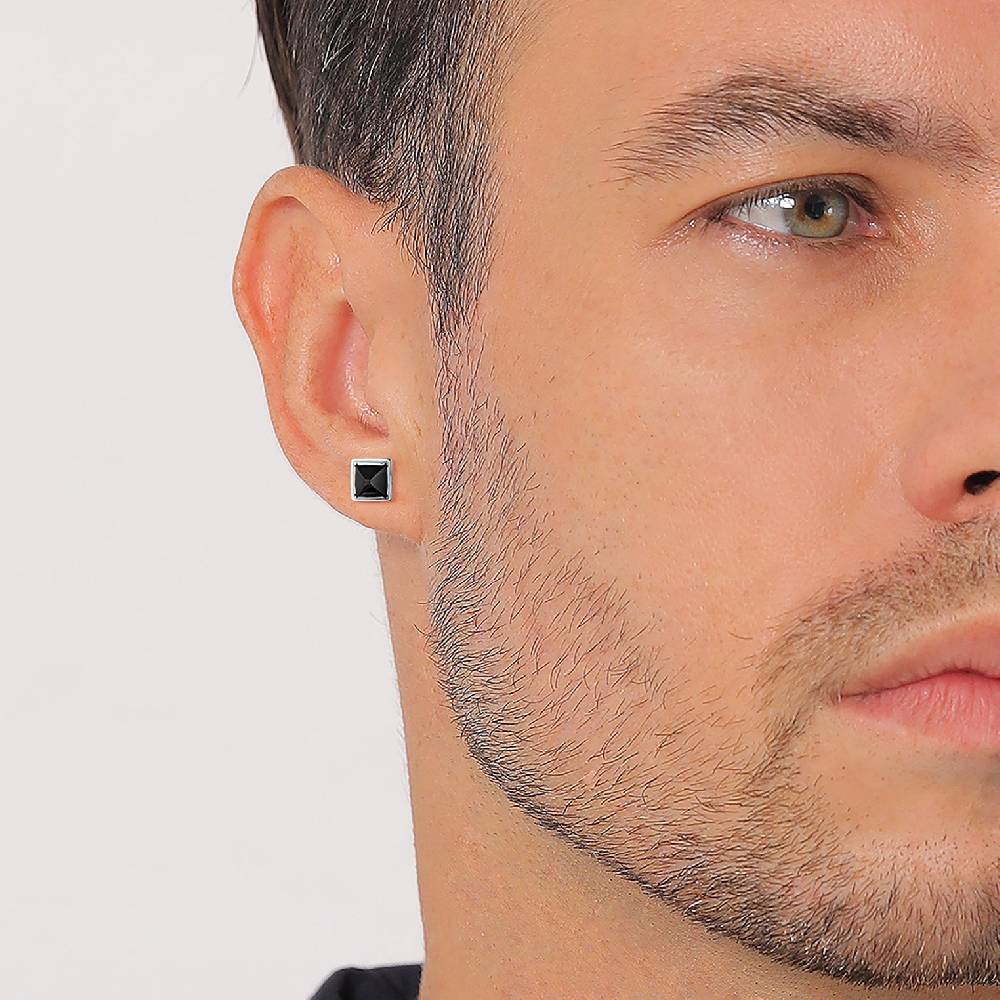 Kuzzoi Ohrstecker Pyramide | Onyx (Schwarz) Schlussverkauf
