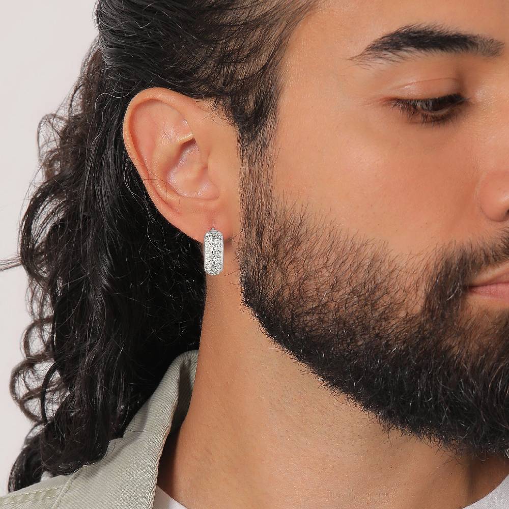 Kuzzoi Creolen Chunky | Zirkonia (Weiß) Sonderangebote