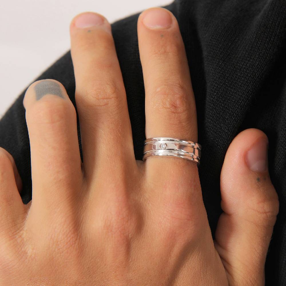 Kuzzoi Bandring Massiv | Diamant (0.03 ct) JETZT KAUFEN
