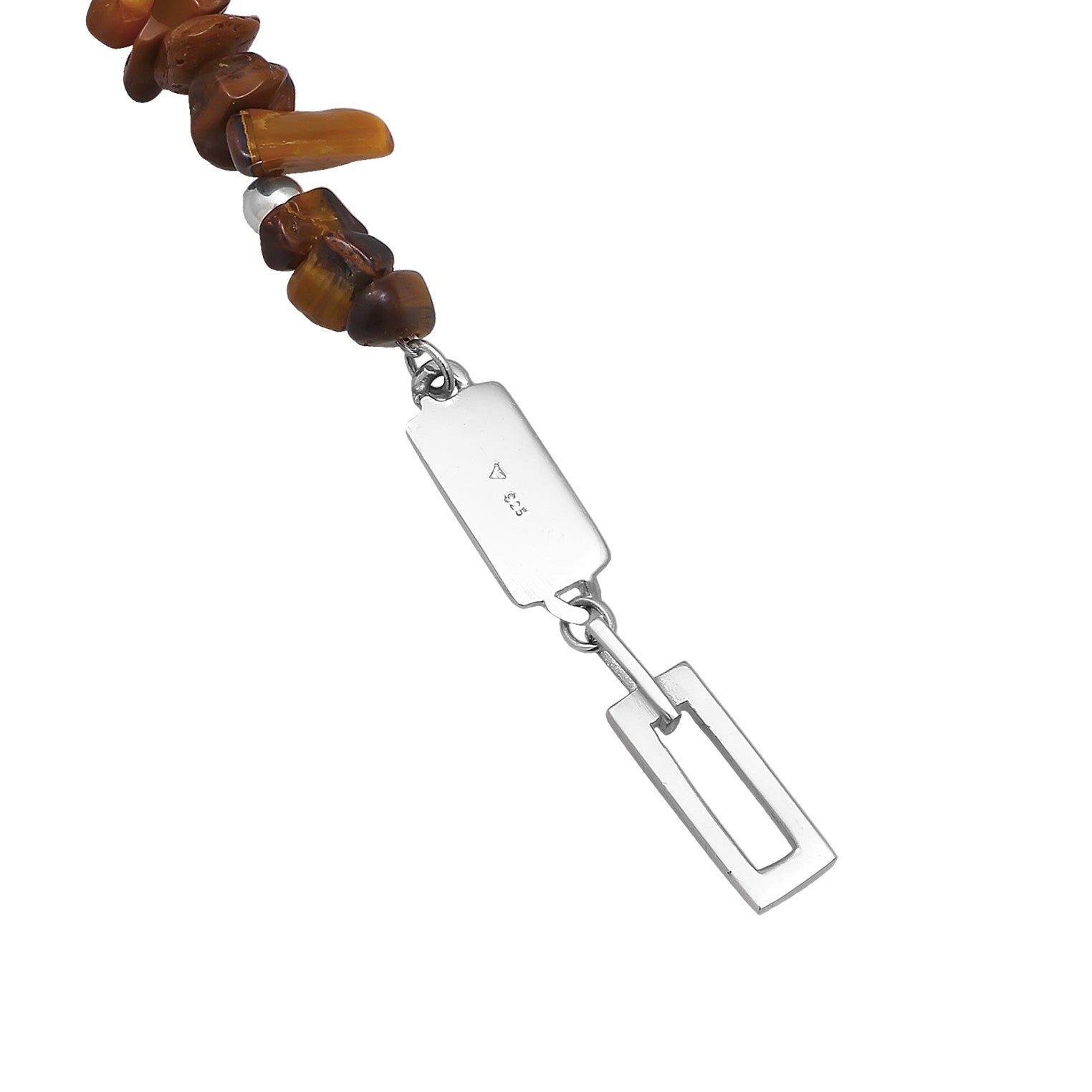 Kuzzoi Halskette Edelstein Splitter | Tigerauge (Braun) Sonderangebot der Fabrik