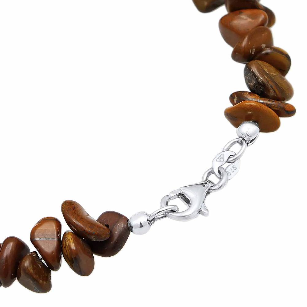 Kuzzoi Armband Splitter Natur | Tigerauge Edelsteine Vierteljährliche Förderung
