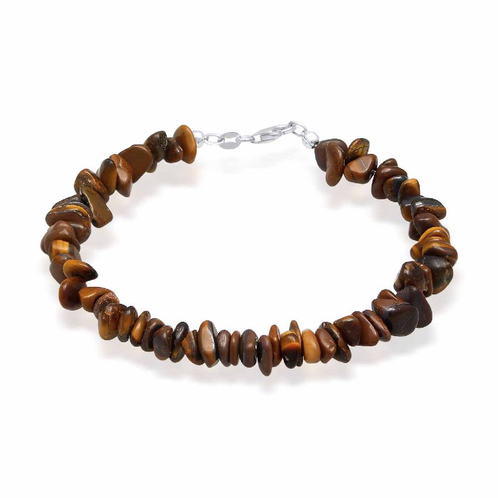 Kuzzoi Armband Splitter Natur | Tigerauge Edelsteine Vierteljährliche Förderung