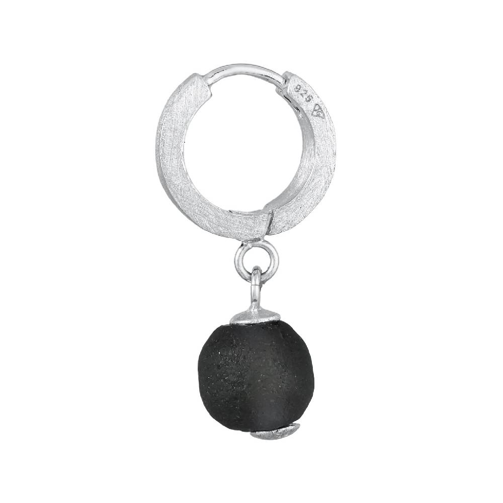 Kuzzoi Single Creole | Glasperle (Schwarz) Black Friday Preise