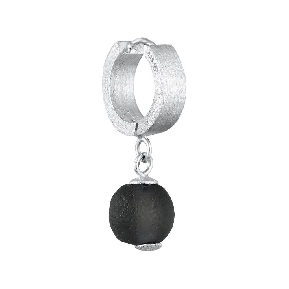 Kuzzoi Single Creole | Glasperle (Schwarz) Black Friday Preise