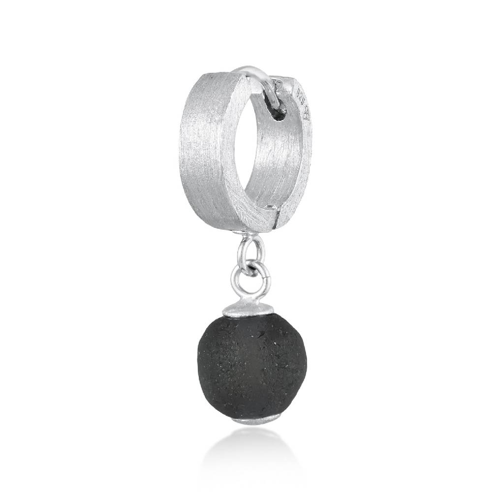 Kuzzoi Single Creole | Glasperle (Schwarz) Black Friday Preise