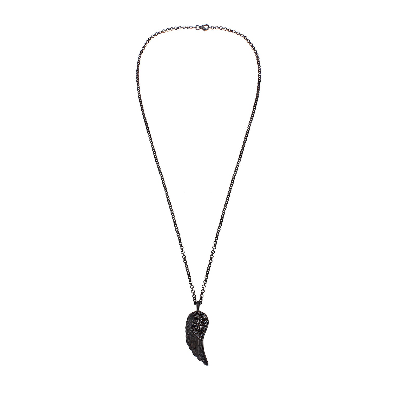 Kuzzoi Halskette Flügel | Zirkonia (Schwarz) Angebote