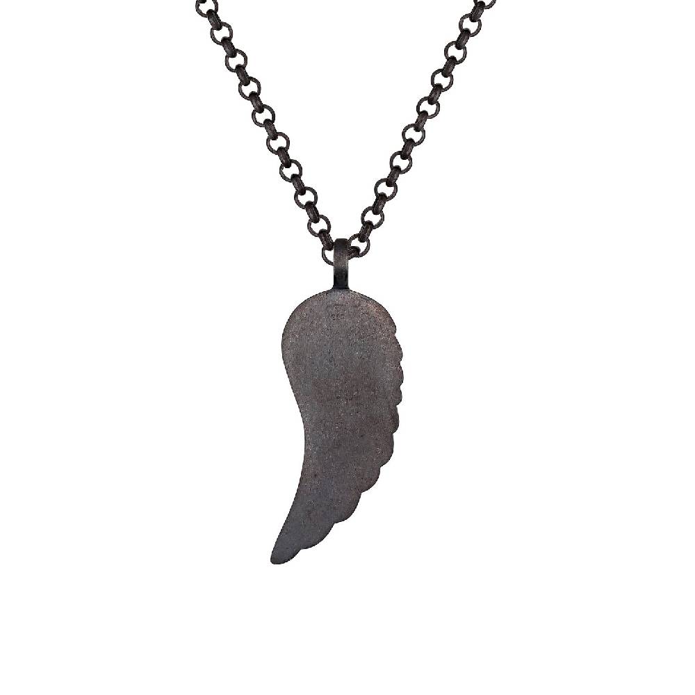 Kuzzoi Halskette Flügel | Zirkonia (Schwarz) Angebote