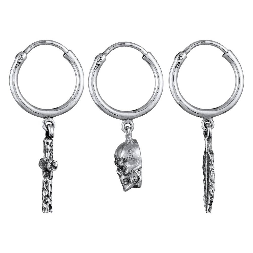 Kuzzoi Ohrringset Totenkopf Kostenloser Versand