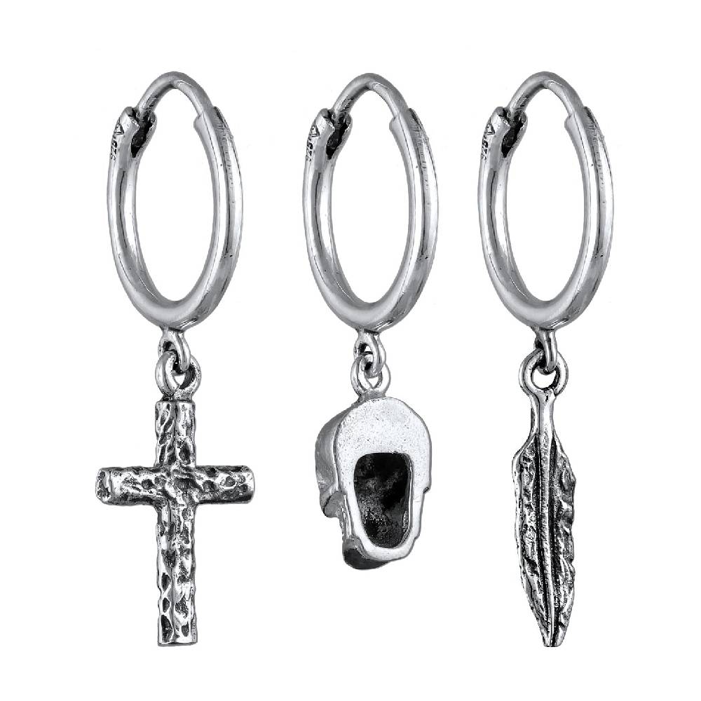 Kuzzoi Ohrringset Totenkopf Kostenloser Versand