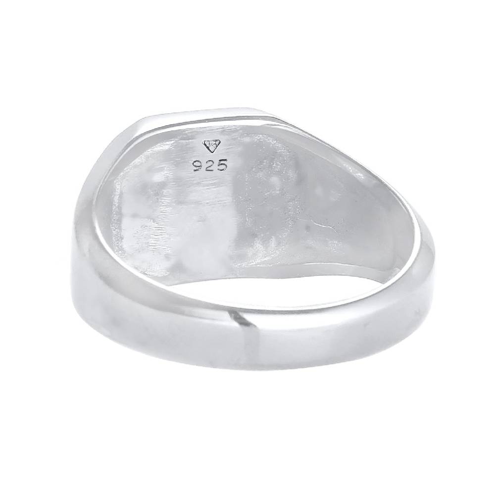 Kuzzoi Siegelring Basic | Emaille (Blau) Zeitbegrenzte Promotion