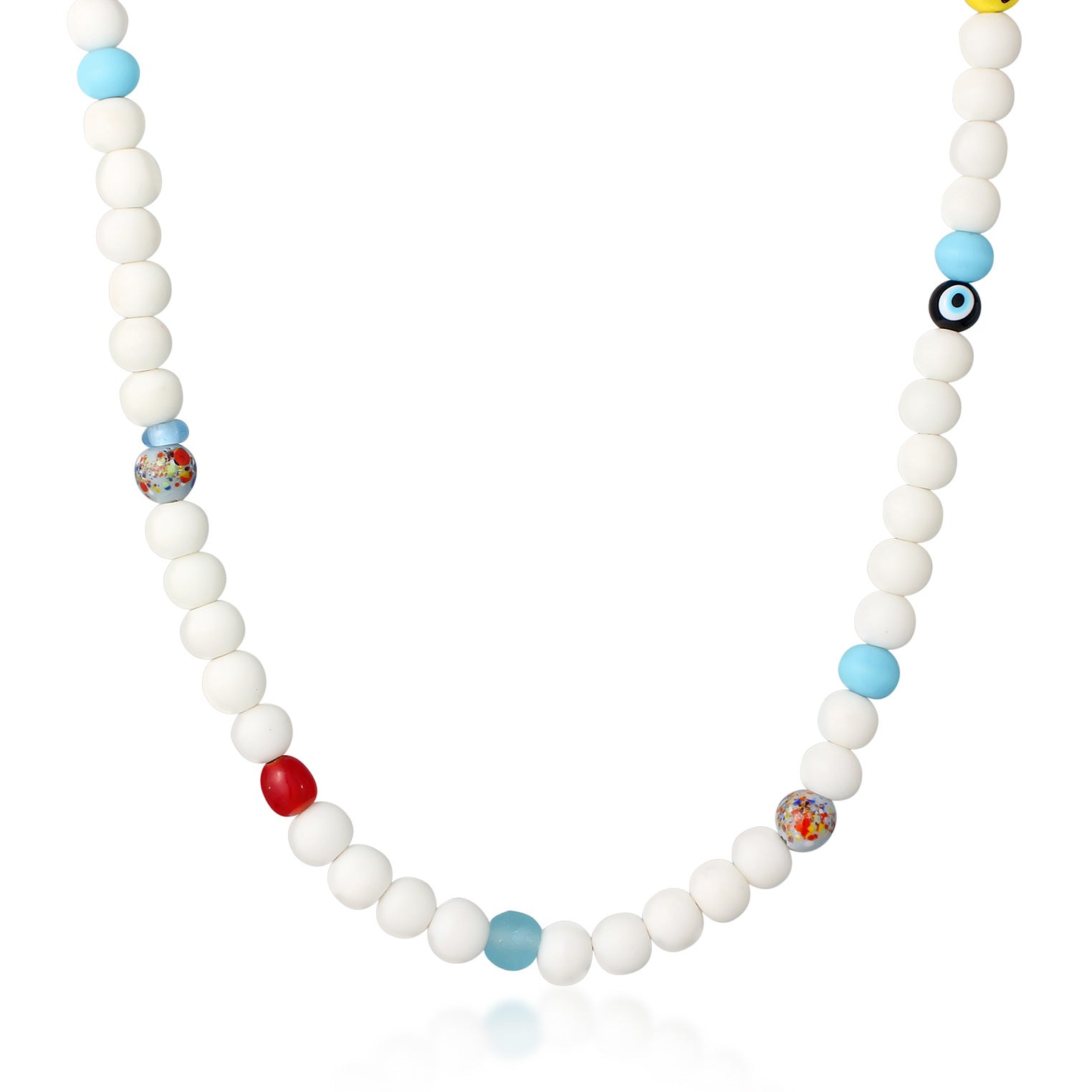 Kuzzoi Halskette mit Smiling Face Glasperlen Bunt Top Angebot