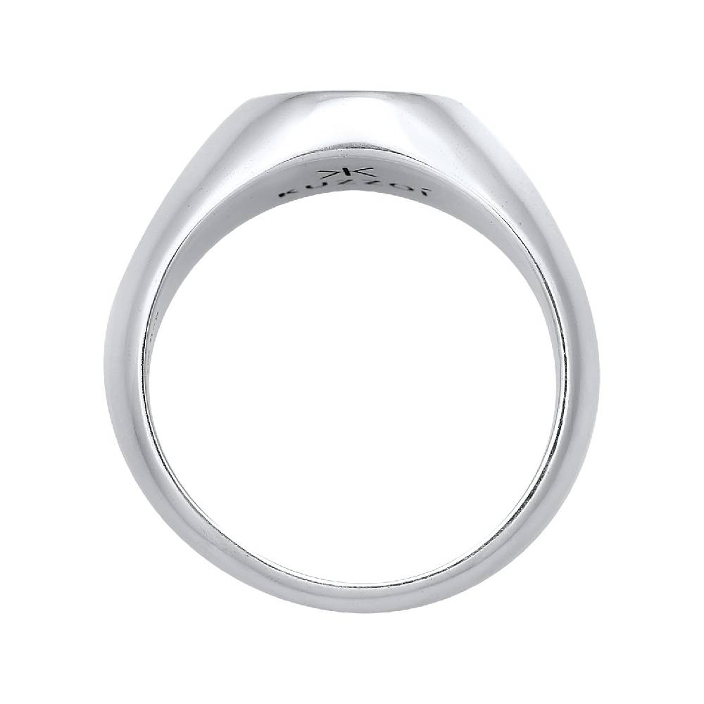 Kuzzoi Siegelring Smiling | Emaille (Blau) Neueste Stile