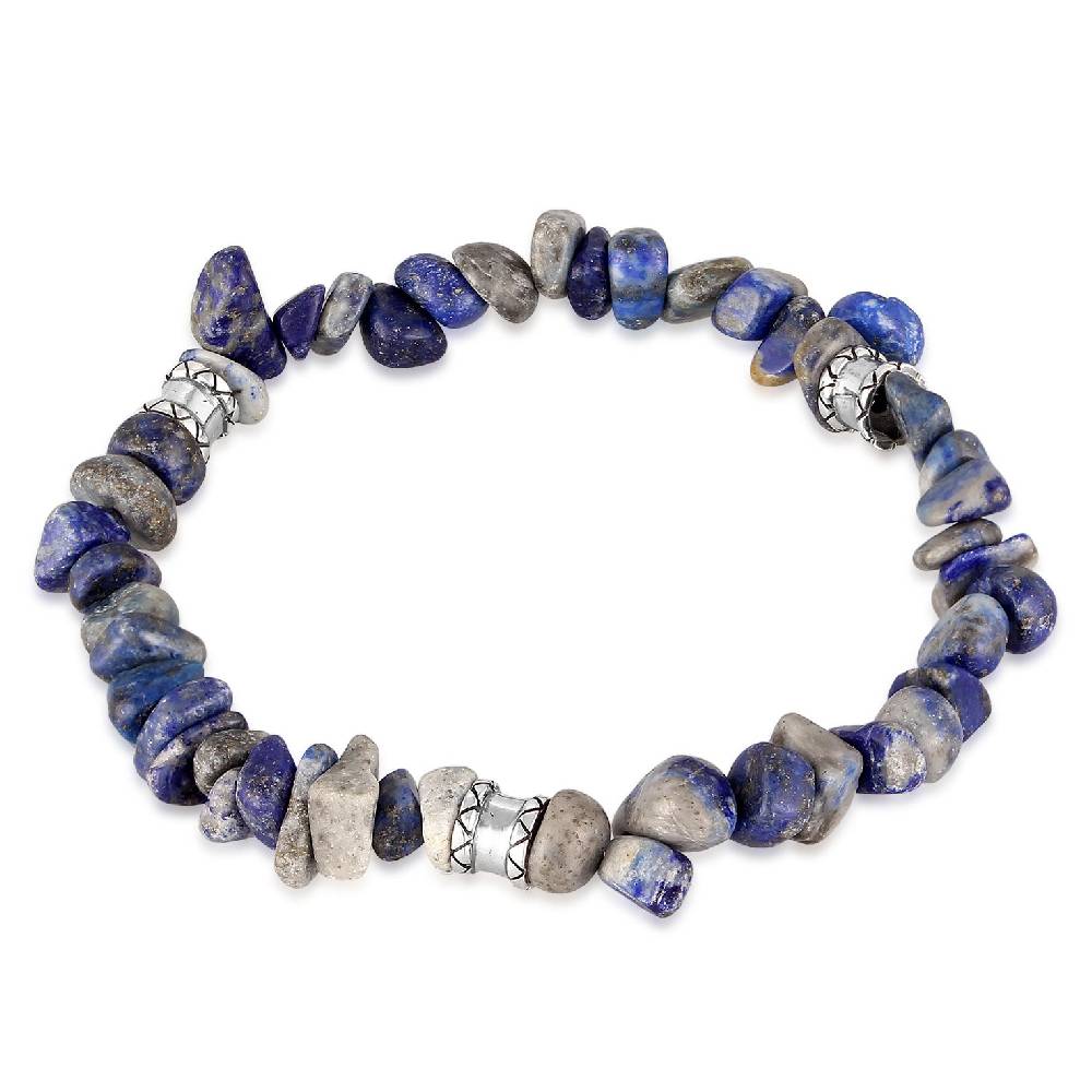 Kuzzoi Armband Beads Vintage | Lapiz Lazuli Steine (Blau) 2025