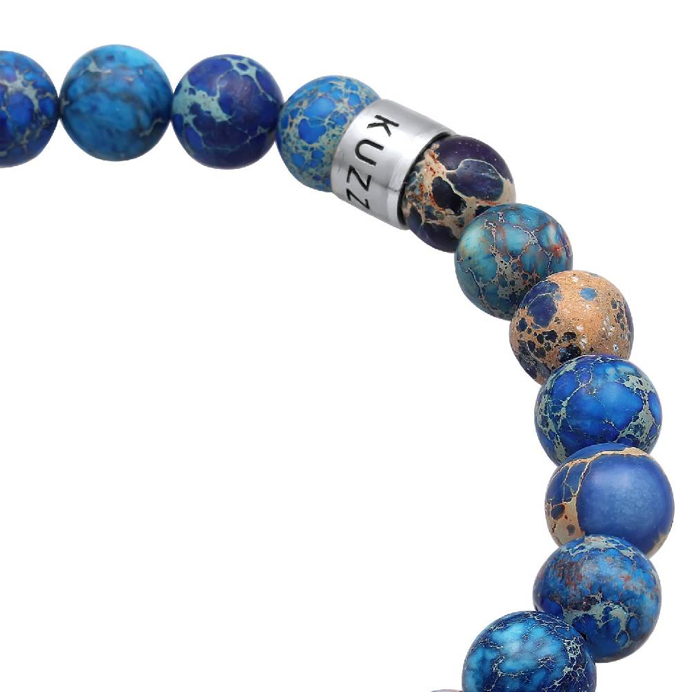 Kuzzoi Armband Beads | Achat (Blau) Großer Ausverkauf