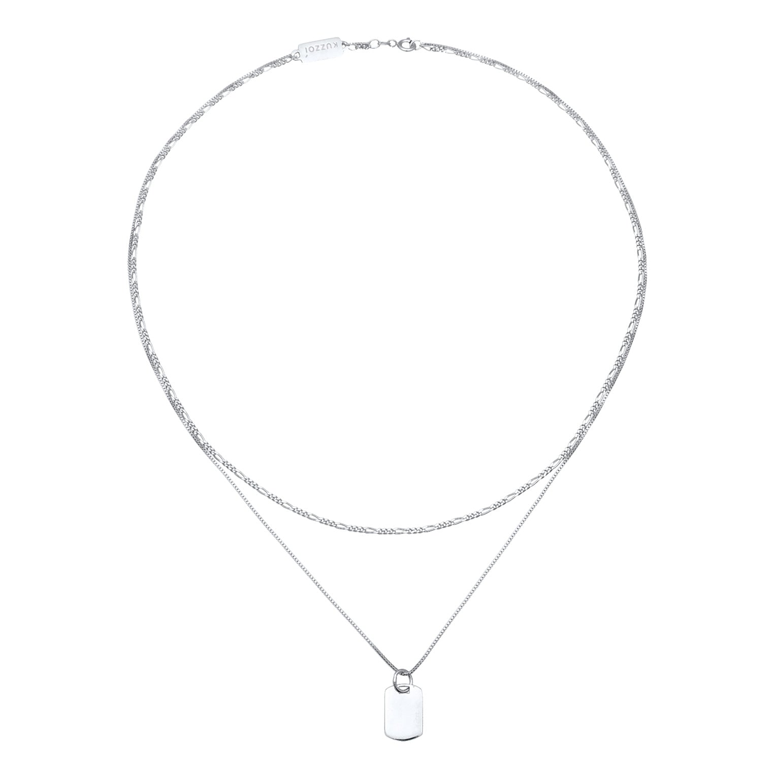 Kuzzoi Layer-Halskette Platte Begrenztes Angebot
