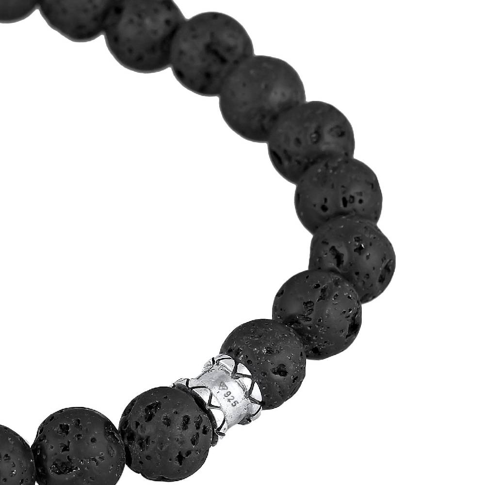 Kuzzoi Armband Totenkopf | Lava Perlen Neueste Mode