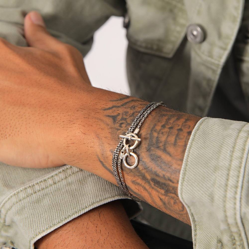 Kuzzoi Armband Kordelkette T-Bar Online Outlet