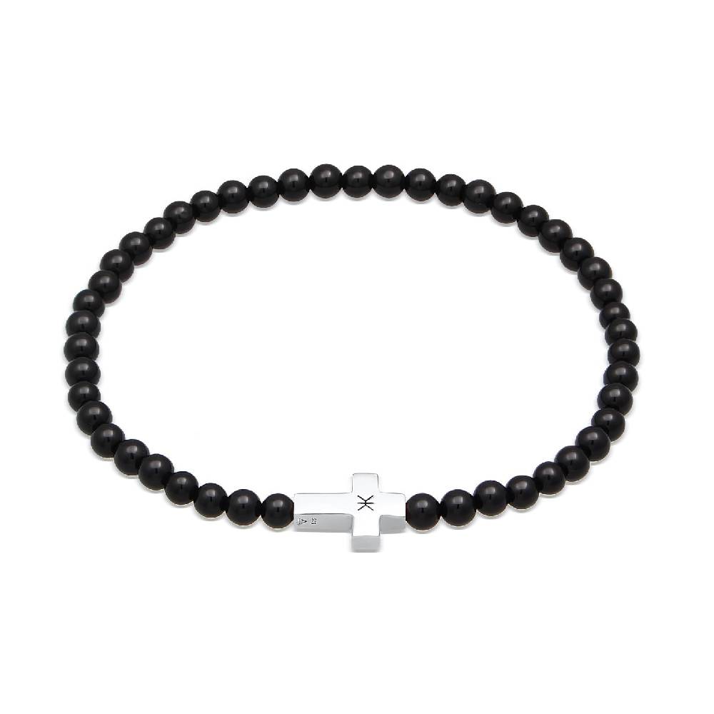 Kuzzoi Armband Kreuz | Onyx (Schwarz) Kostenlose Rückgabe