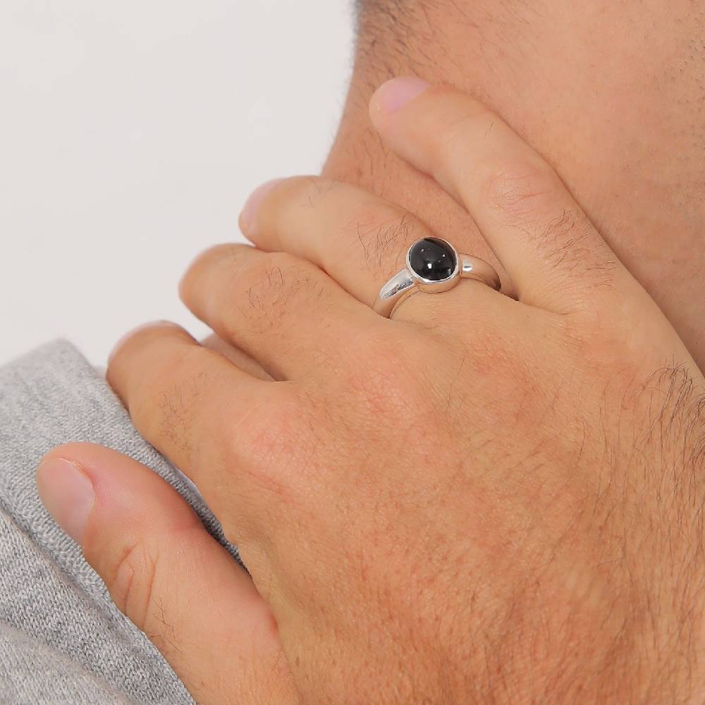Kuzzoi Siegelring Oval | Onyx (Schwarz) Fabrikpreis