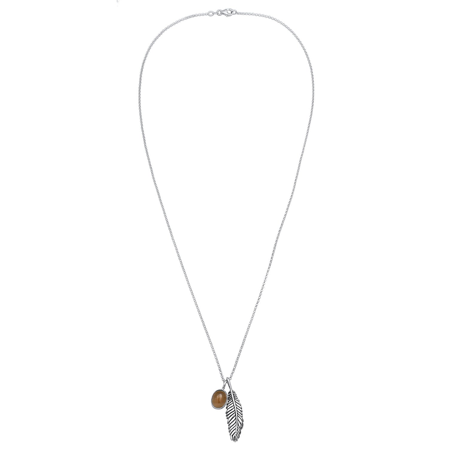 Kuzzoi Halskette Feder | Quarz (Braun) Online Shopping