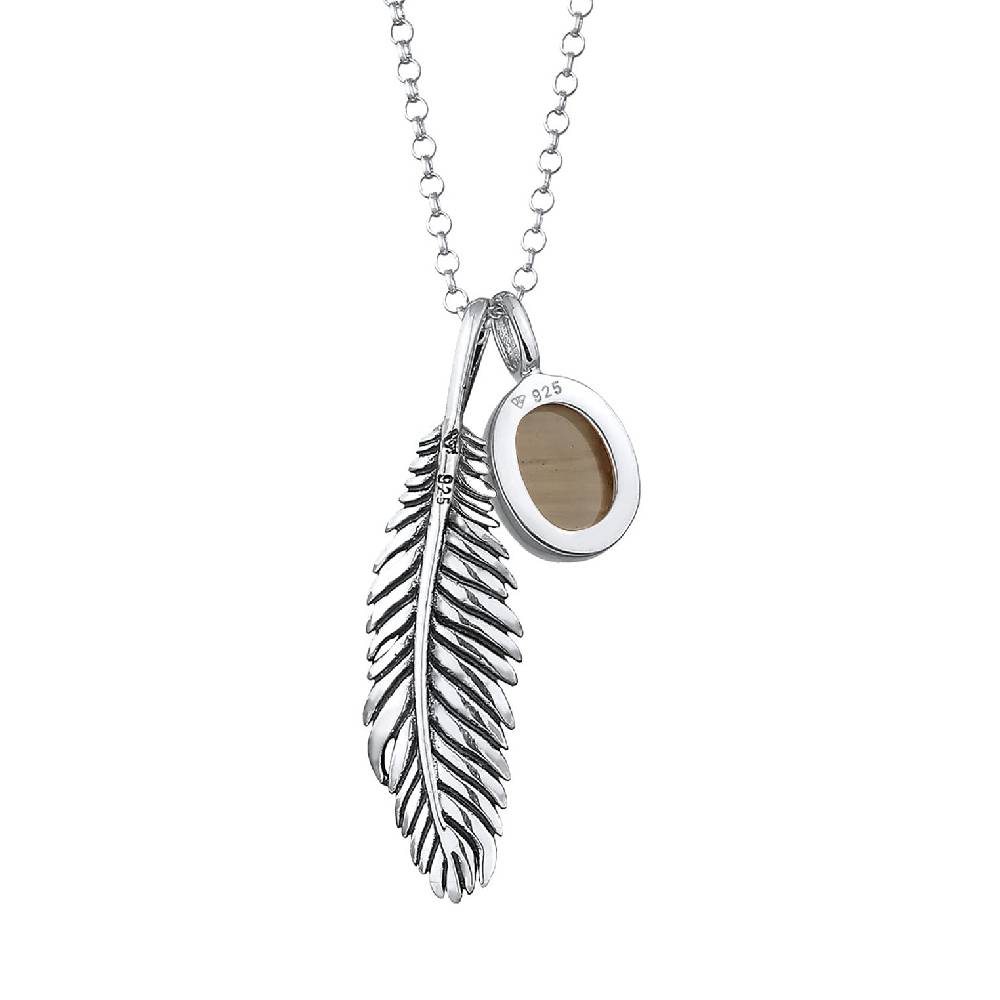 Kuzzoi Halskette Feder | Quarz (Braun) Online Shopping