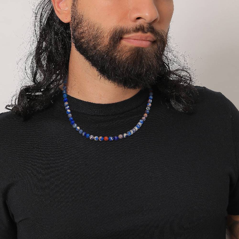 Kuzzoi Halskette Beads | Achat (Blau) Tägliche Deals