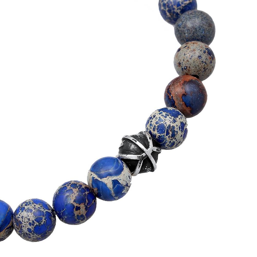 Kuzzoi Armband Kugeln | Achat (Blau) Kostenlose Rückgabe