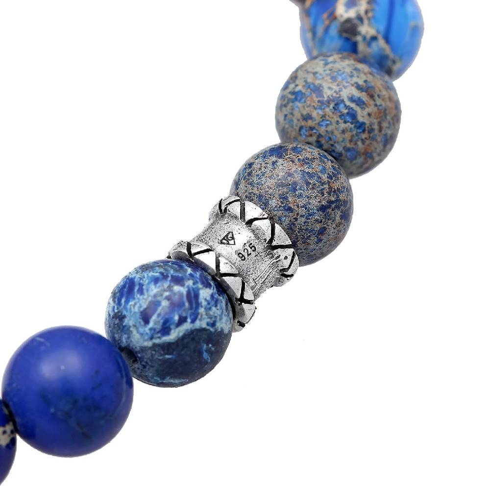 Kuzzoi Armband Kugeln | Achat (Blau) Kostenlose Rückgabe
