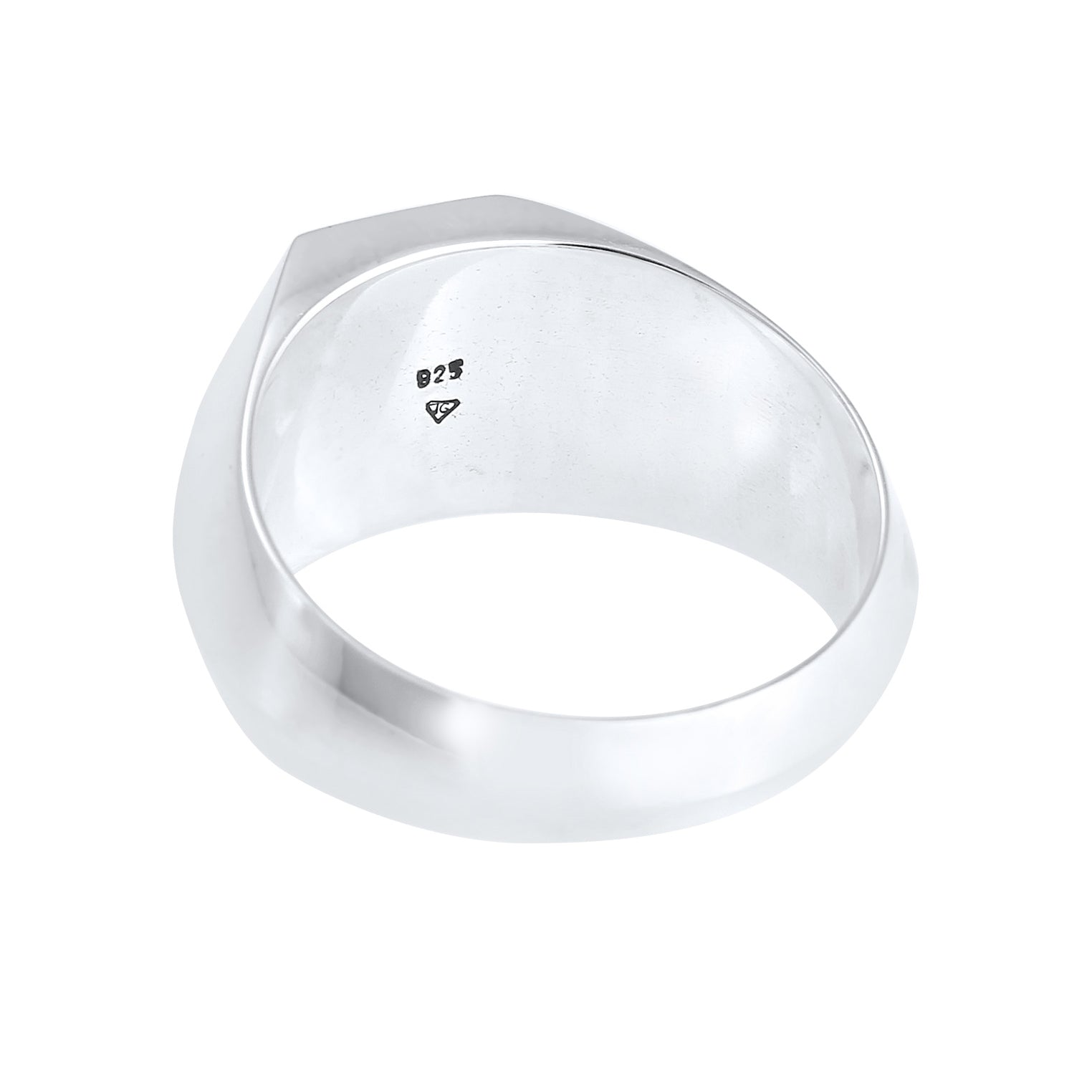 Kuzzoi Siegelring Geo | Emaille (Schwarz) Outlet