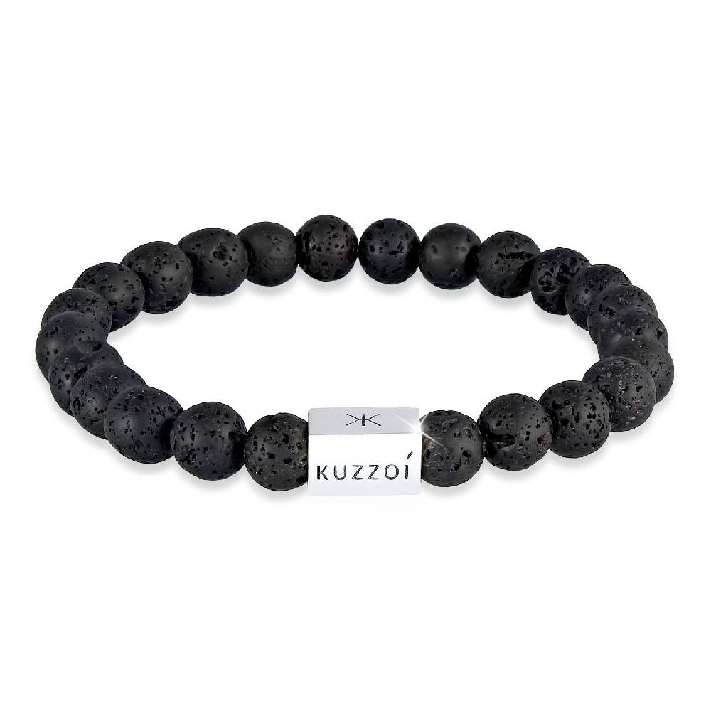 Kuzzoi Armband Geo | Lava Perlen (Schwarz) Fabrikverkauf