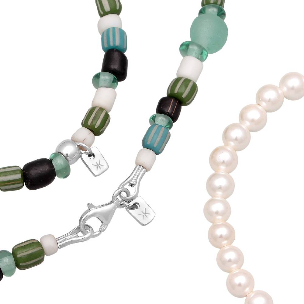 Kuzzoi Schmuckset Beads Boho | Muschelkernperlen Rabatt
