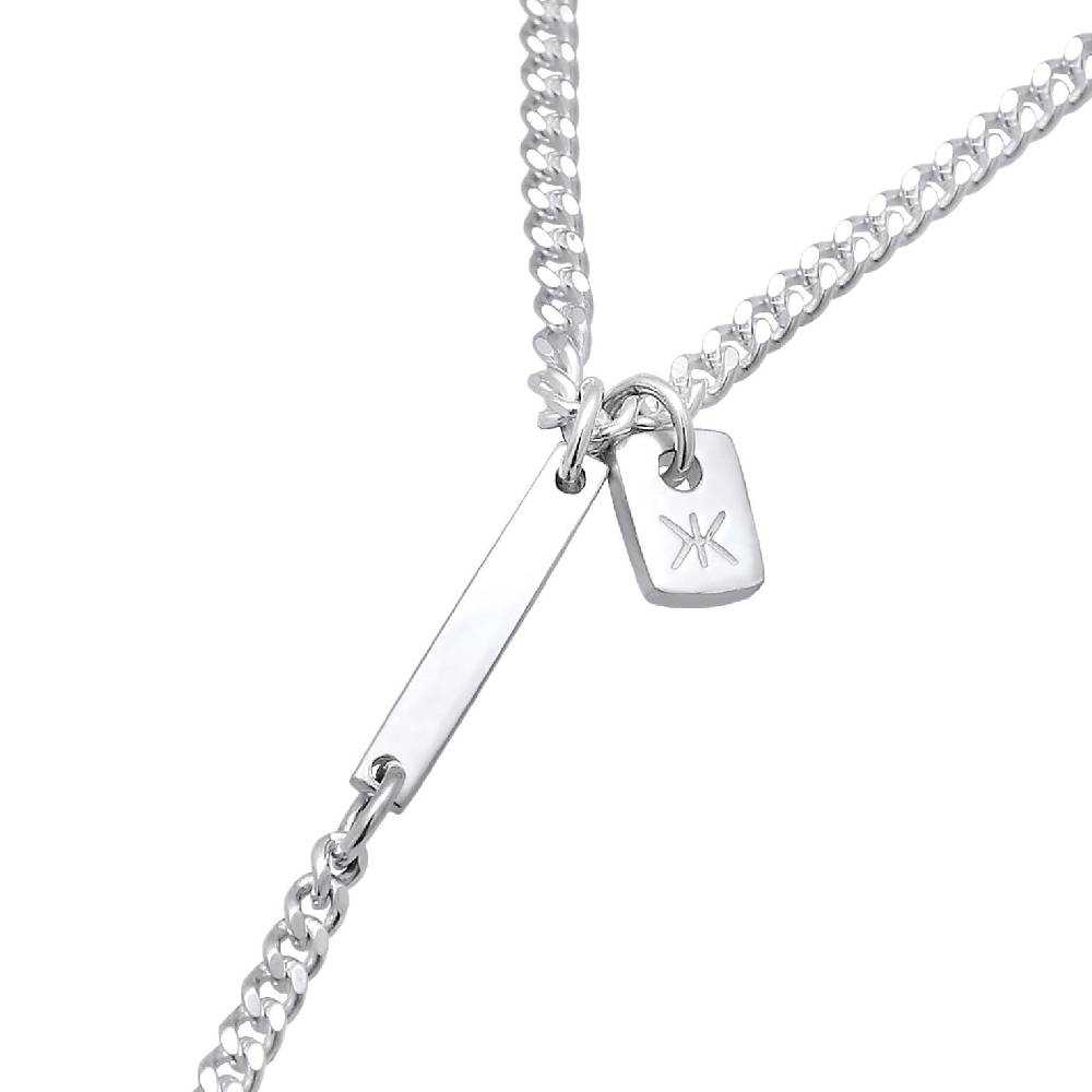 Kuzzoi Modische Y-Kette mit Barren 925 Silber Versandkostenfrei