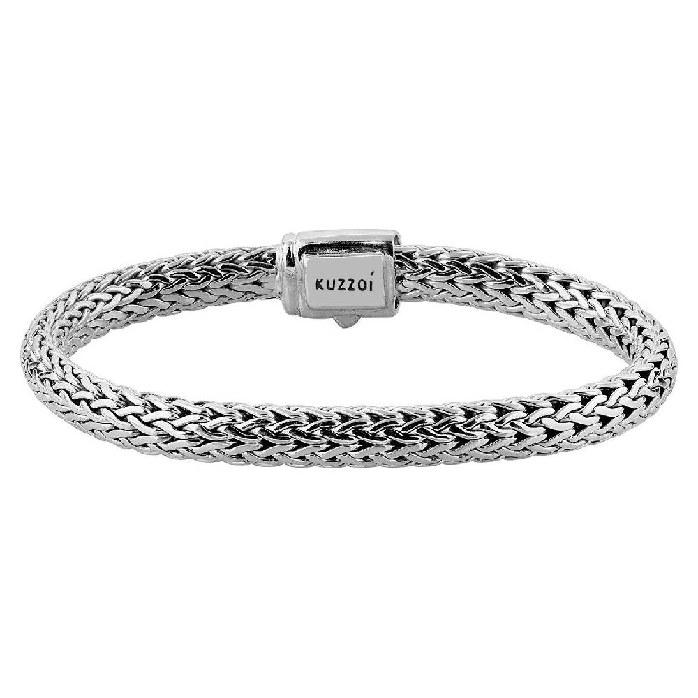 Kuzzoi Panzer-Armband | Zirkonia (Weiß) Heißer Verkauf
