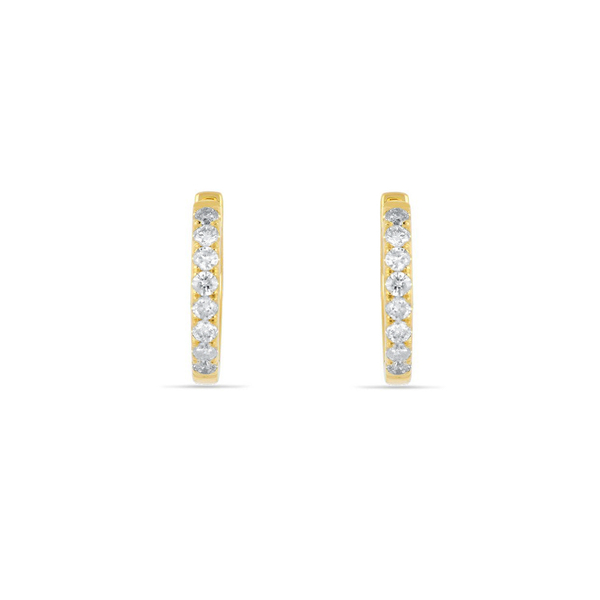 Leaf Jewelry Creole mit Diamanten, 18K Gelbgold Neueste Stile