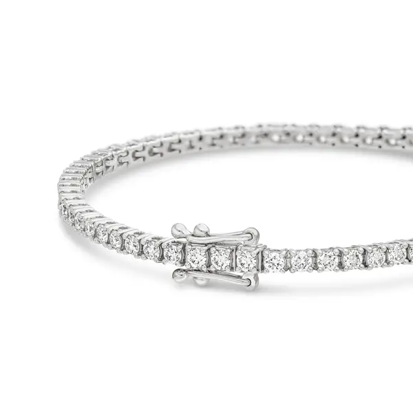 Leaf Jewelry Tennisarmband mit Diamanten, Weißgold, 3.42ct, 17.0cm Zeitbegrenzte Promotion