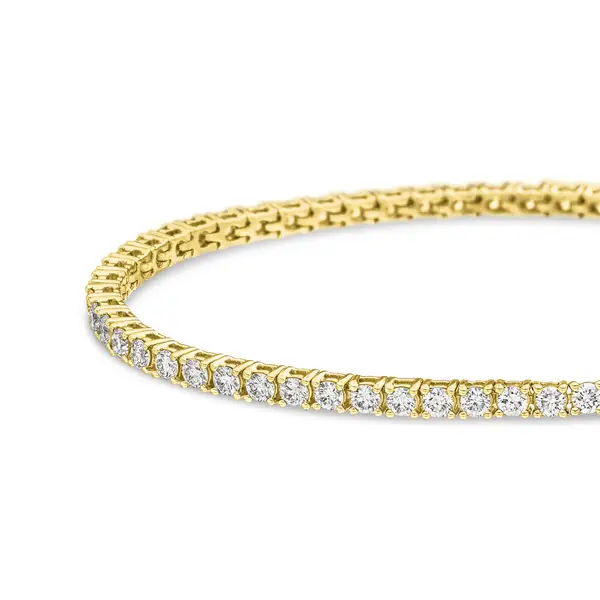 Leaf Jewelry Tennisarmband mit Diamanten, Gelbgold, 3.42ct, 17.0cm Bis zu 65% Rabatt