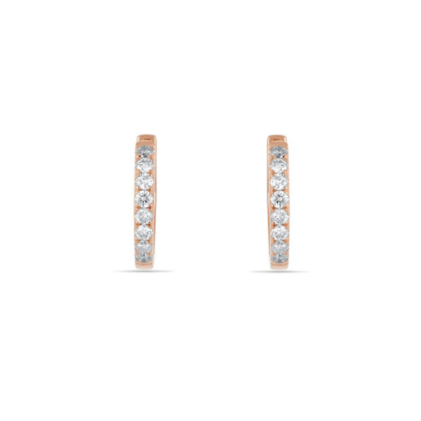 Leaf Jewelry Creole mit Diamanten, 18K Rosegold Super Rabatt