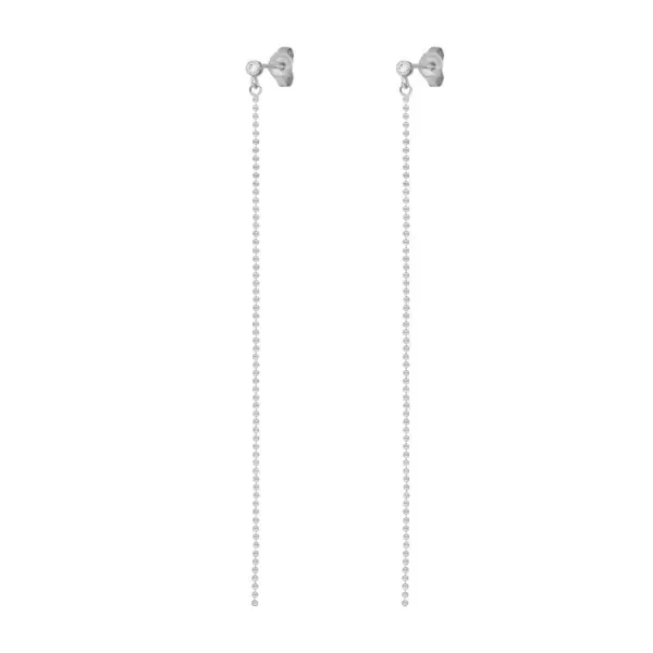 Leaf Jewelry Ohrstecker "my first diamond", ball chain, 14 K Weißgold Begrenzt auf 3 Tage