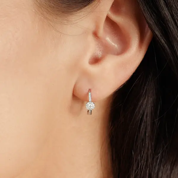 Leaf Jewelry Creolen Pave II, 14K Rosegold Speichern exportieren