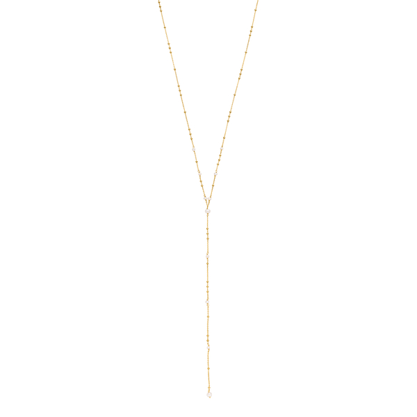 Leaf Jewelry Y-Halskette Flying Pearls, 18 K Gelbgold vergoldet Günstig kaufen
