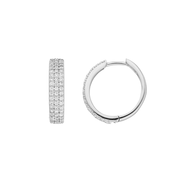 Leaf Jewelry Creole Shiny mit Zirkonia, 925 Sterlingsilber Versandkostenfrei