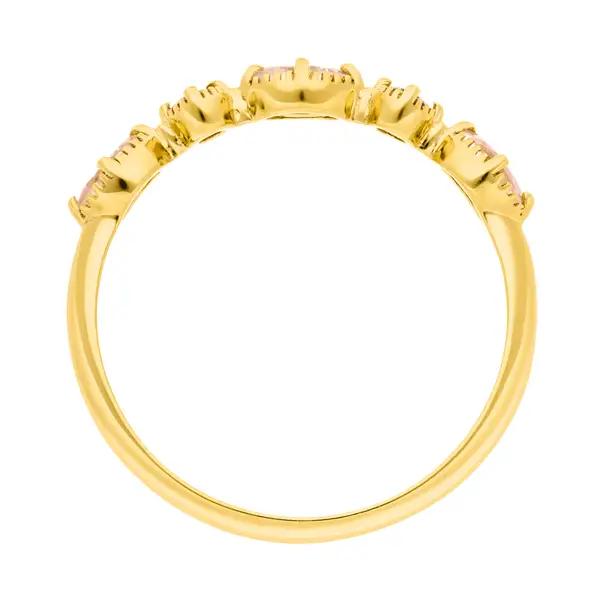 Leaf Jewelry Silber Ring, Oval Gems, Rosenquarz, Gelbgold Online Shopping