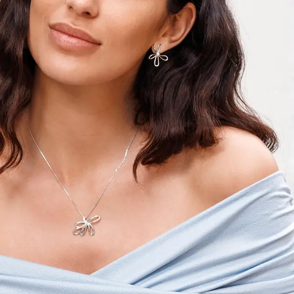 Leaf Jewelry Ohrstecker Blossom, groß, 925 Sterlingsilber Cyber Monday
