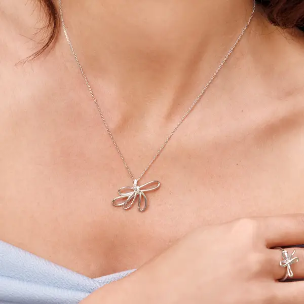 Leaf Jewelry Halskette Blossom, 18 K Gelbgold vergoldet Weihnachtsangebot