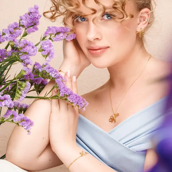 Leaf Jewelry Armkette Blossom, 18 K Rosegold vergoldet Muttertagsangebot