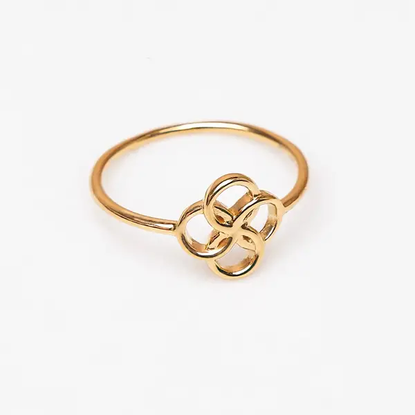 Leaf Jewelry Ring Clover Charm, 925 Sterlingsilber Neuheiten